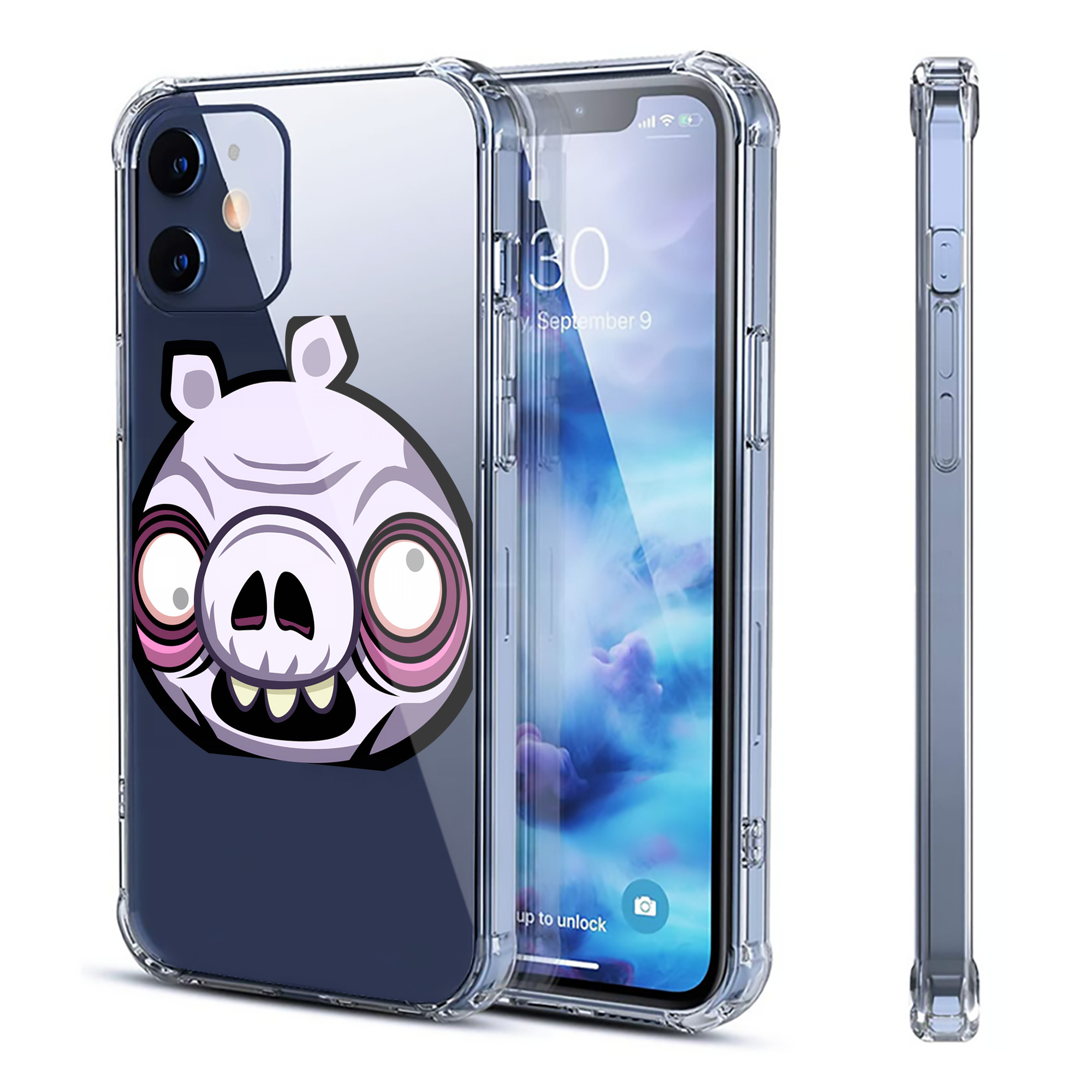 （画像用） Angry Birds アングリーバード 【iPhone 12シリーズ対応】透明スマホケース（クリアソフトケース）
